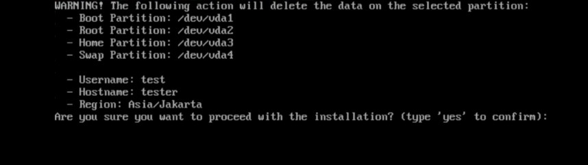 Memora OS Installer: Final Confirmation